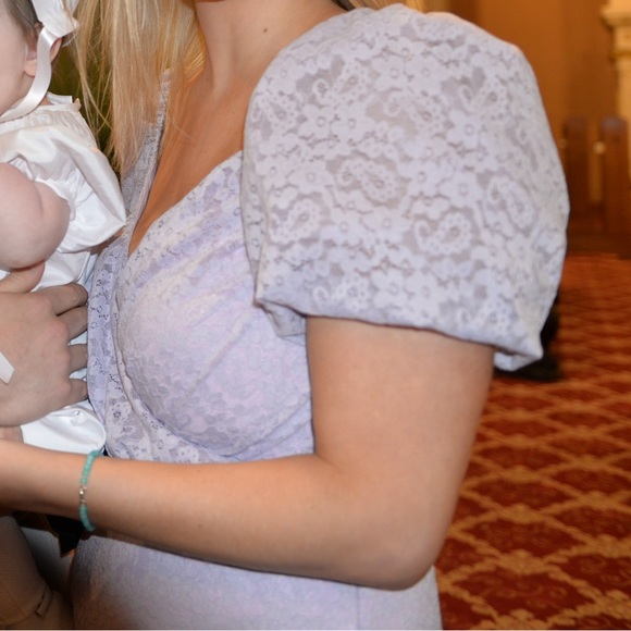 Revolve Lavender Lace Midi Dress - Picture 4 of 4